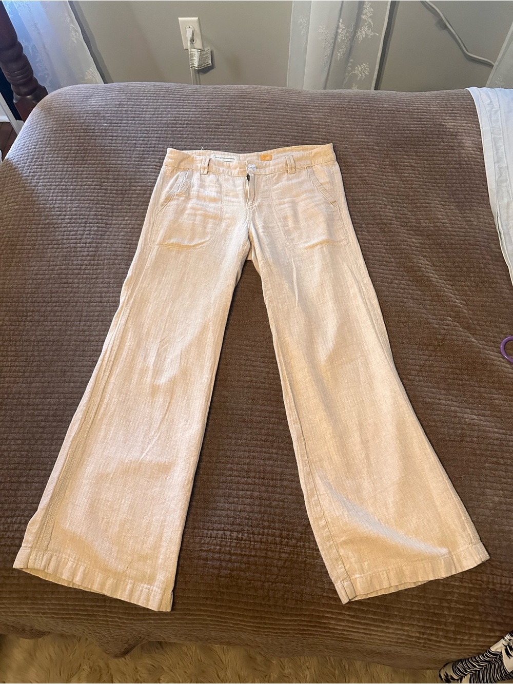 Pilcro Sz 6 Khaki Wide-leg Pants